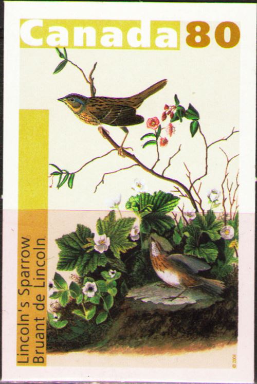2004 CDN - SG2278ii - 80¢ Audabon's Birds Die-Cut Sngle (QC) MNH